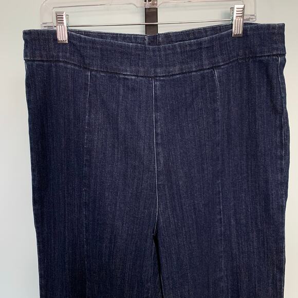 J. Crew Pintuck Skinny Flare Jean in Night Sky Wash Size 32 - Picture 4 of 9